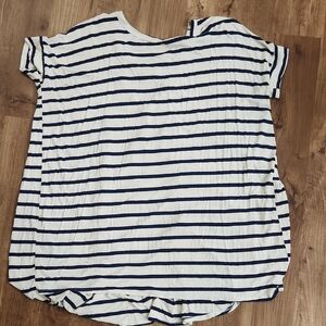 Bellamie Navy and White Striped Tunic